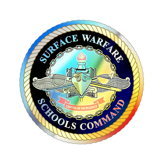 Surface Warfare Schools Command (U.S. Navy) Holographic STICKER Die-Cut Vinyl Decal-6 Inch-The Sticker Space