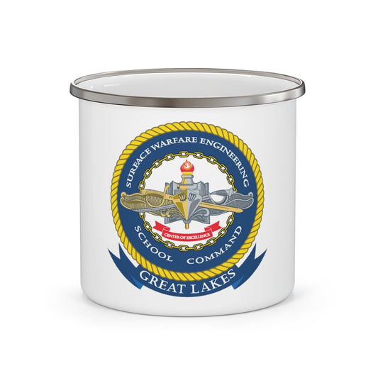 SWESC Great Lakes (U.S. Navy) Enamel Mug 12oz-12oz-The Sticker Space