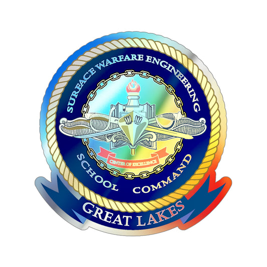 SWESC Great Lakes (U.S. Navy) Holographic STICKER Die-Cut Vinyl Decal-6 Inch-The Sticker Space