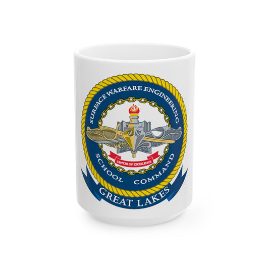SWESC Great Lakes (U.S. Navy) White Coffee Mug-15oz-The Sticker Space