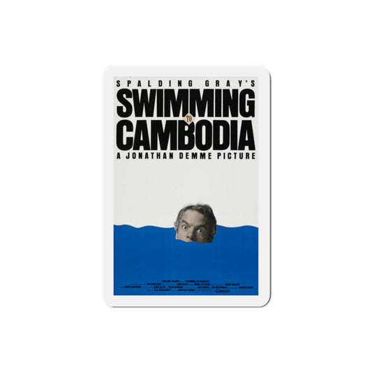 Swimming to Cambodia 1987 Movie Poster Die-Cut Magnet-2" x 2"-The Sticker Space