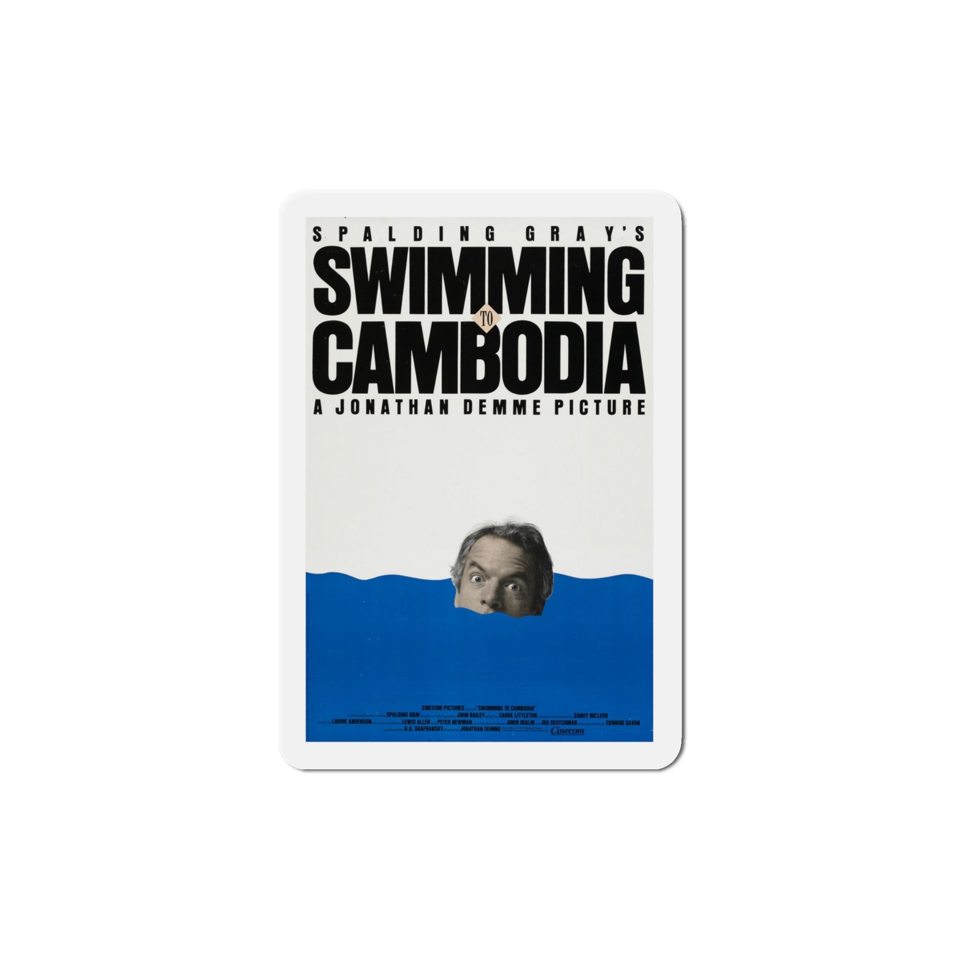 Swimming to Cambodia 1987 Movie Poster Die-Cut Magnet-4" x 4"-The Sticker Space