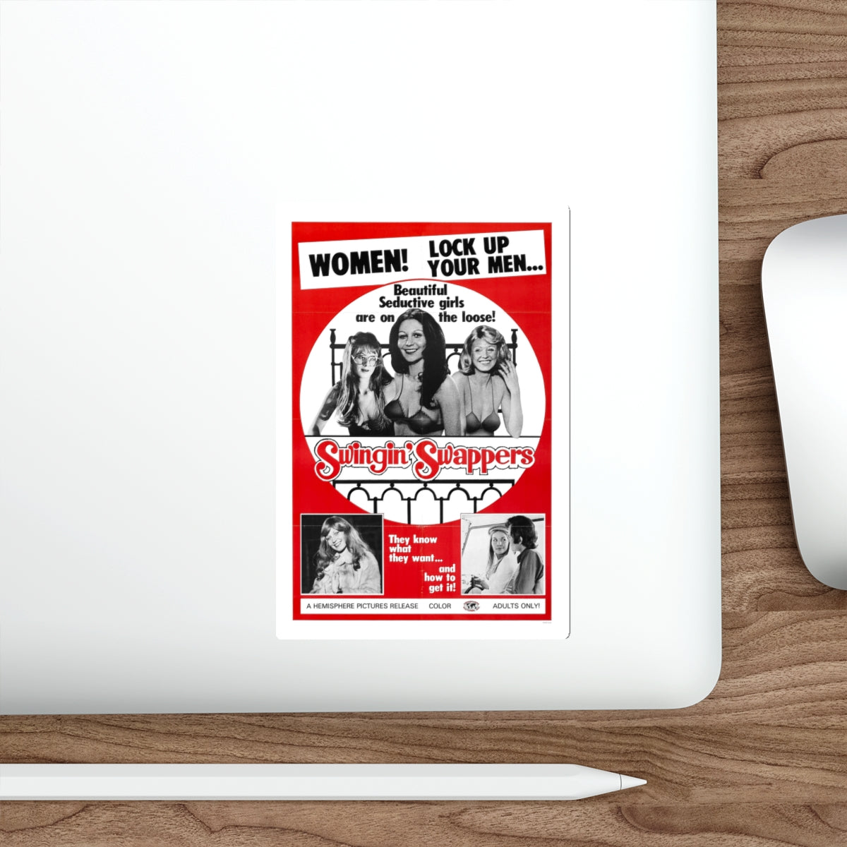 SWINGIN SWAPPERS 1973 Movie Poster STICKER Vinyl Die-Cut Decal-The Sticker Space