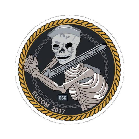 Sword of Freedom Skeleton SSN 769 (U.S. Navy) STICKER Vinyl Die-Cut Decal-White-The Sticker Space