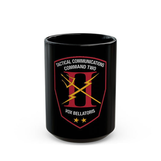 Tactical Communication Command Two (U.S. Navy) Black Coffee Mug-15oz-The Sticker Space