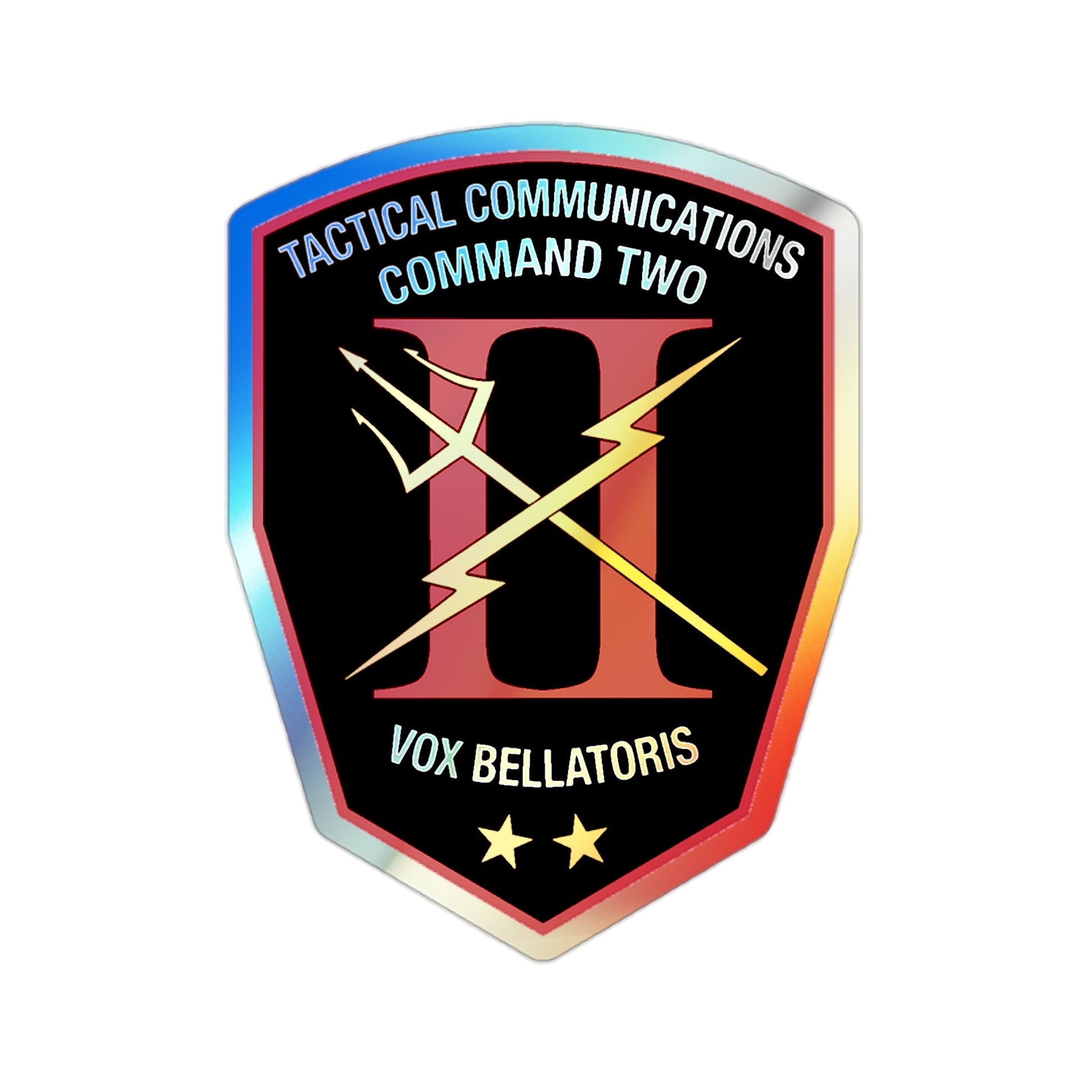 Tactical Communication Command Two (U.S. Navy) Holographic STICKER Die-Cut Vinyl Decal-2 Inch-The Sticker Space