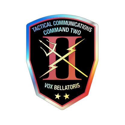 Tactical Communication Command Two (U.S. Navy) Holographic STICKER Die-Cut Vinyl Decal-5 Inch-The Sticker Space