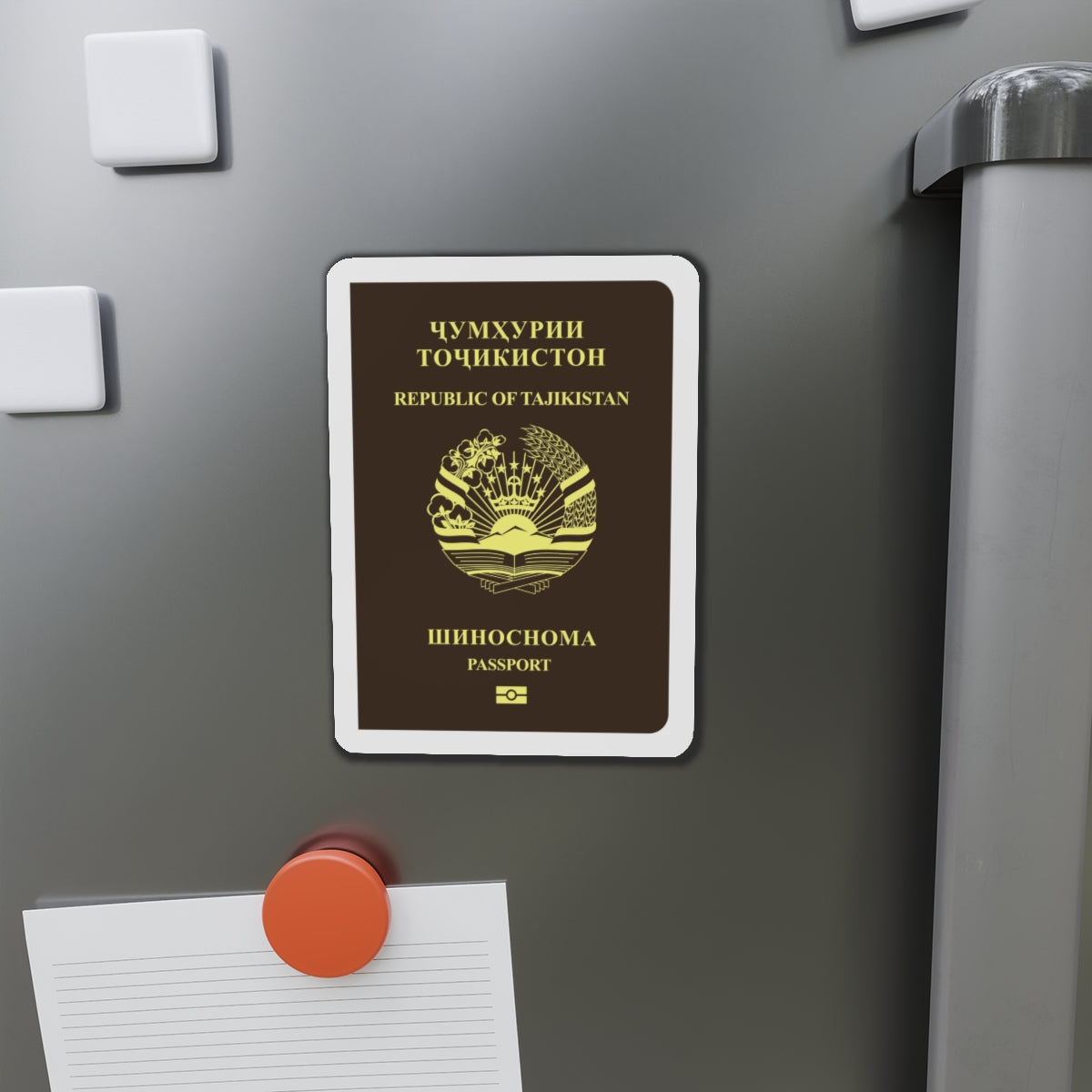 Tajikistan Passport - Die-Cut Magnet-The Sticker Space