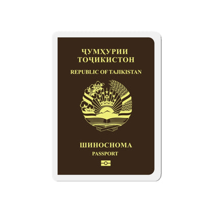 Tajikistan Passport - Die-Cut Magnet-5" x 5"-The Sticker Space