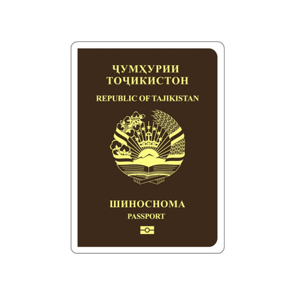 Tajikistan Passport STICKER Vinyl Die-Cut Decal-White-The Sticker Space