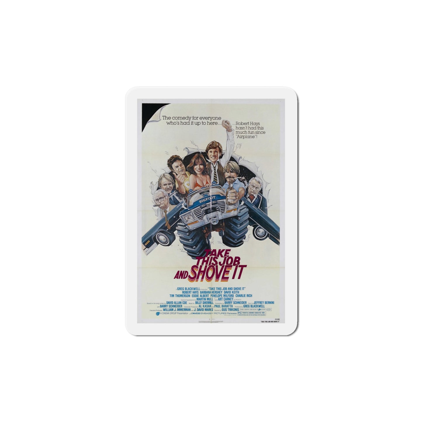 Take This Job and Shove It 1981 Movie Poster Die-Cut Magnet-The Sticker Space