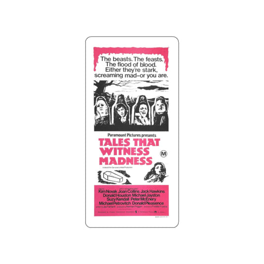 TALES THAT WITNESSED MADNESS (2) 1973 Movie Poster STICKER Vinyl Die-Cut Decal-White-The Sticker Space