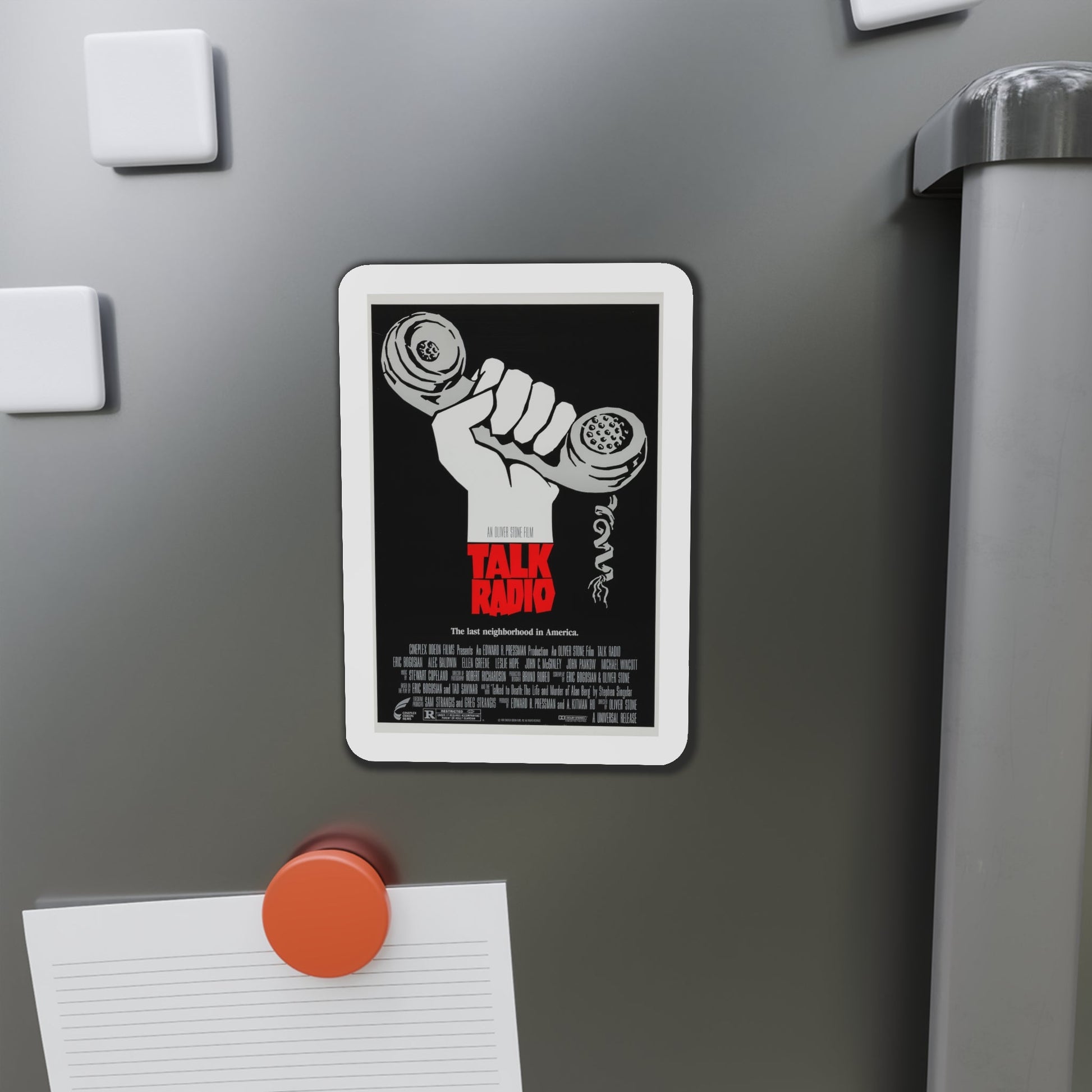 Talk Radio 1988 Movie Poster Die-Cut Magnet-The Sticker Space