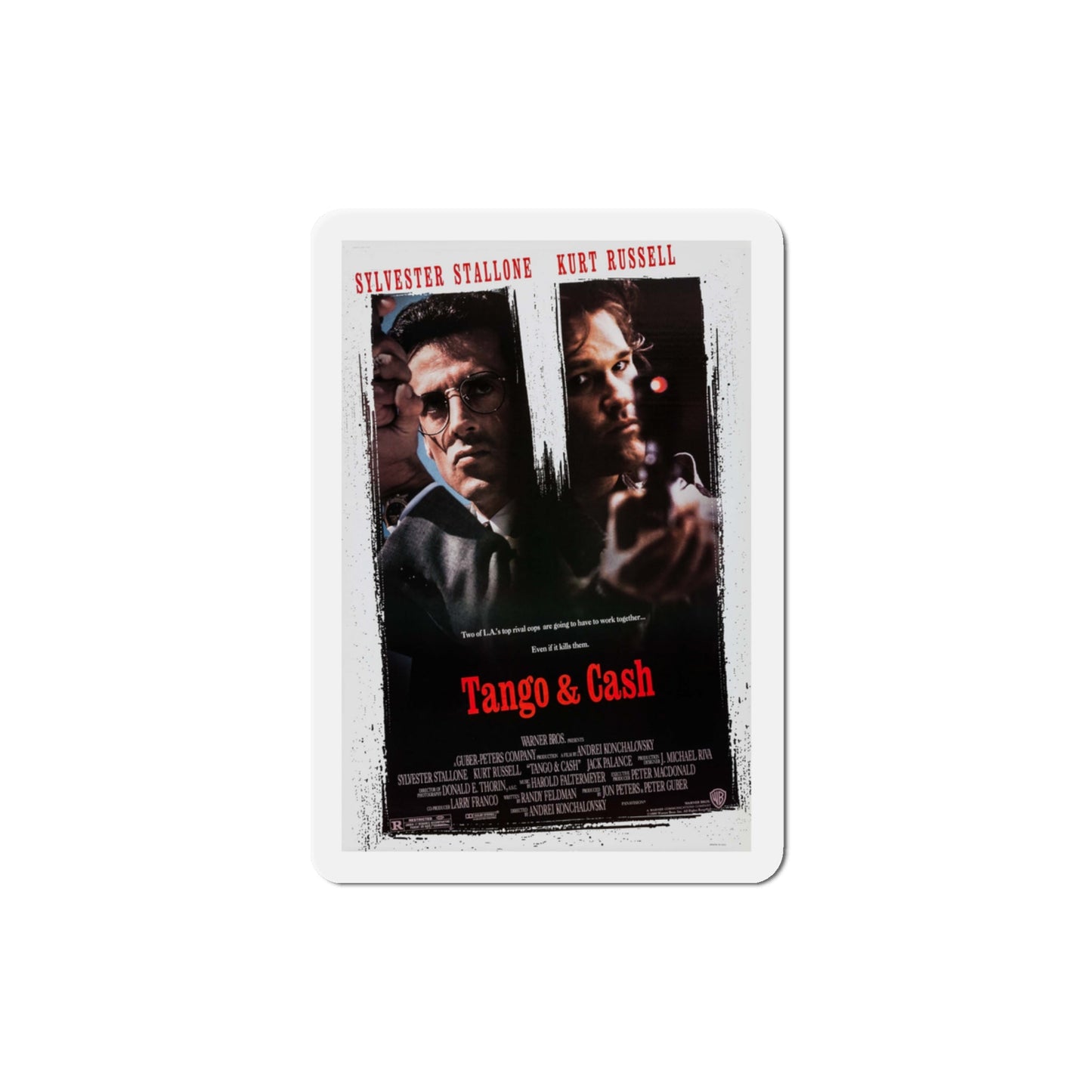 Tango & Cash 1989 Movie Poster Die-Cut Magnet-3" x 3"-The Sticker Space