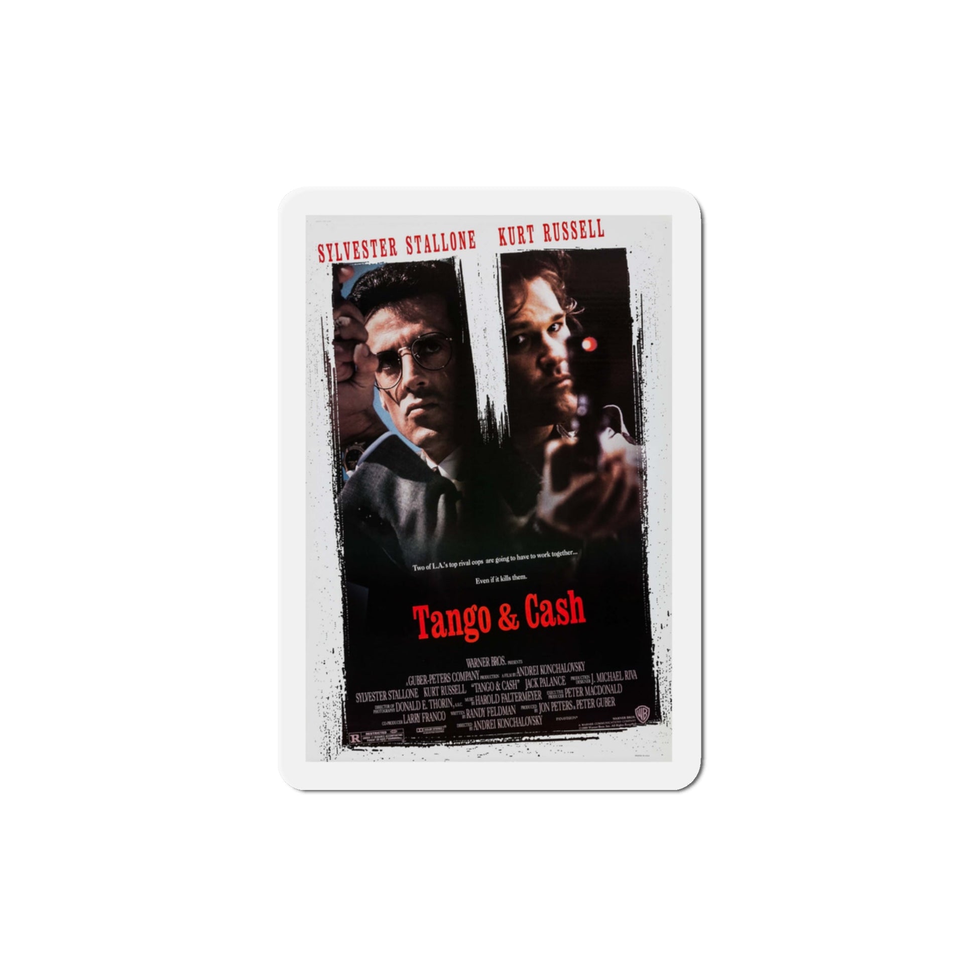 Tango & Cash 1989 Movie Poster Die-Cut Magnet-3" x 3"-The Sticker Space