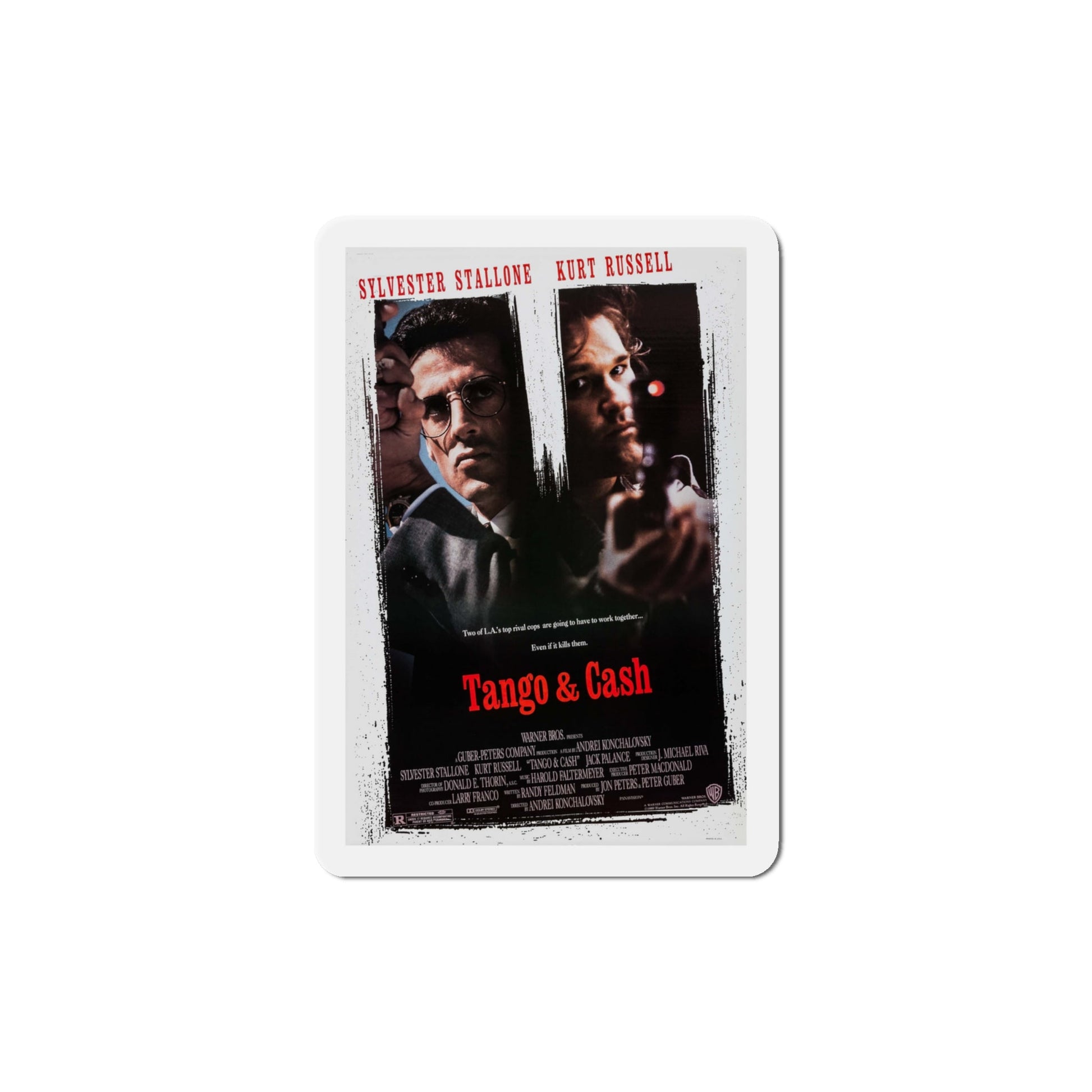 Tango & Cash 1989 Movie Poster Die-Cut Magnet-4" x 4"-The Sticker Space