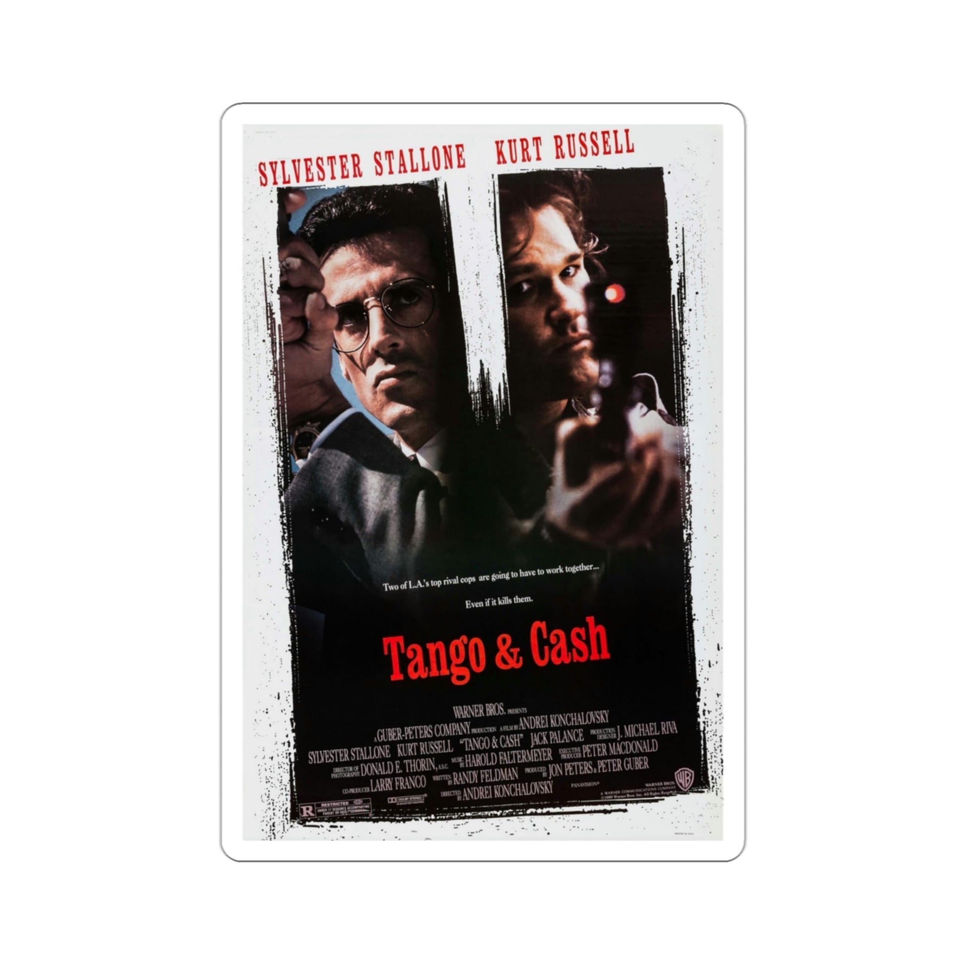 Tango & Cash 1989 Movie Poster STICKER Vinyl Die-Cut Decal-3 Inch-The Sticker Space