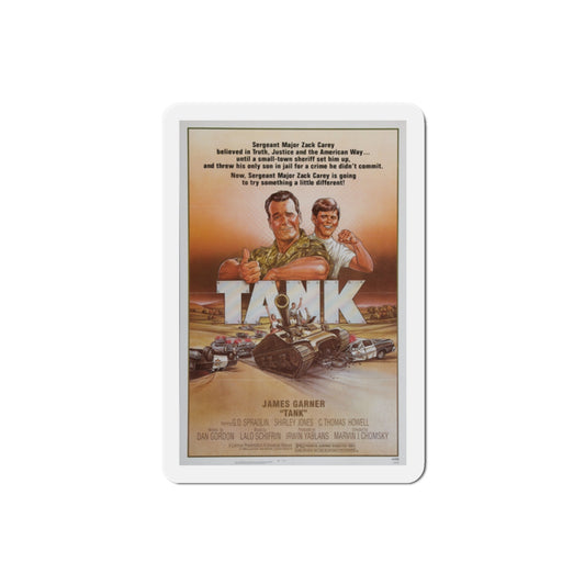 Tank 1984 Movie Poster Die-Cut Magnet-2" x 2"-The Sticker Space