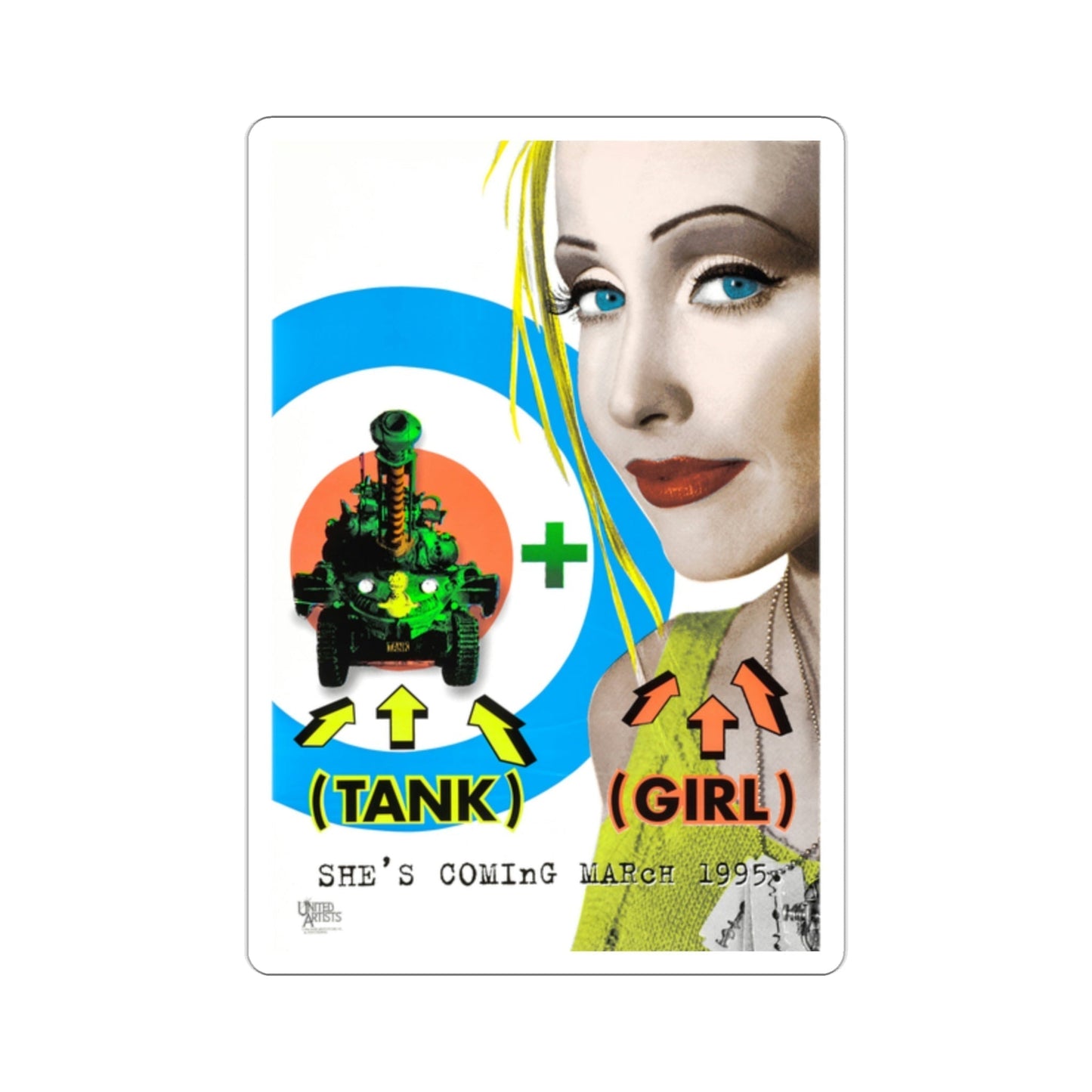 Tank Girl 1995 Movie Poster STICKER Vinyl Die-Cut Decal-2 Inch-The Sticker Space