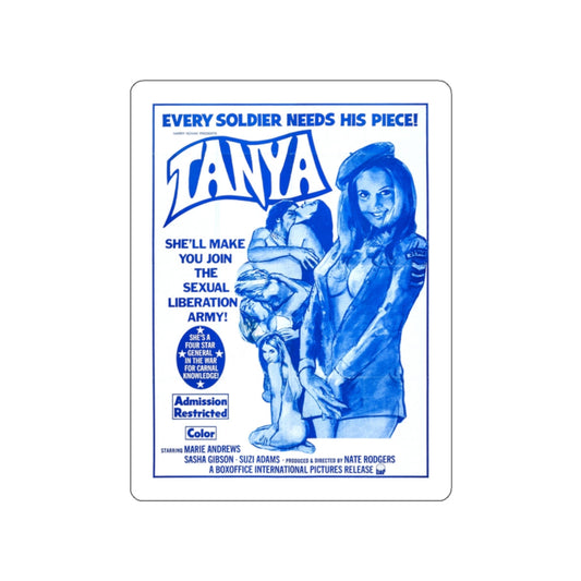 TANYA 1976 Movie Poster STICKER Vinyl Die-Cut Decal-White-The Sticker Space