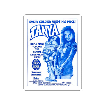 TANYA 1976 Movie Poster STICKER Vinyl Die-Cut Decal-White-The Sticker Space