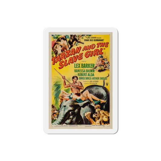 Tarzan and the Slave Girl 1950 Movie Poster Die-Cut Magnet-2 Inch-The Sticker Space
