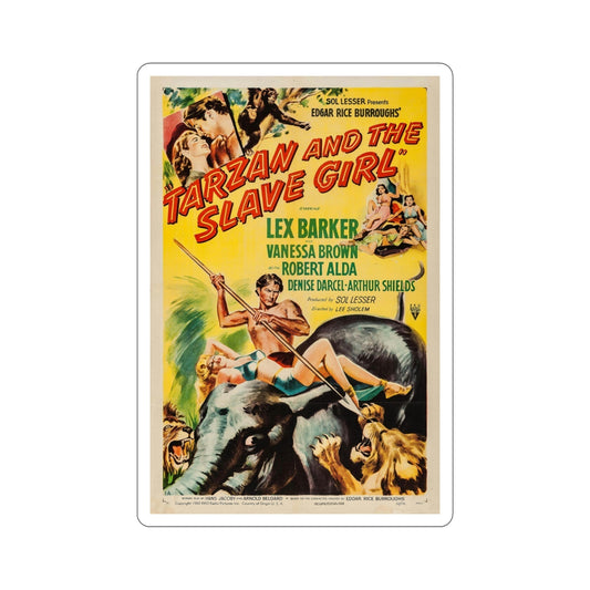 Tarzan and the Slave Girl 1950 Movie Poster STICKER Vinyl Die-Cut Decal-6 Inch-The Sticker Space