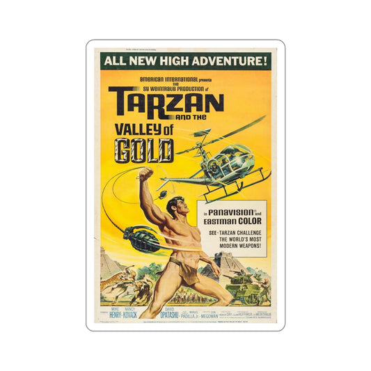 Tarzan and the Valley of Gold 1966 Movie Poster STICKER Vinyl Die-Cut Decal-6 Inch-The Sticker Space