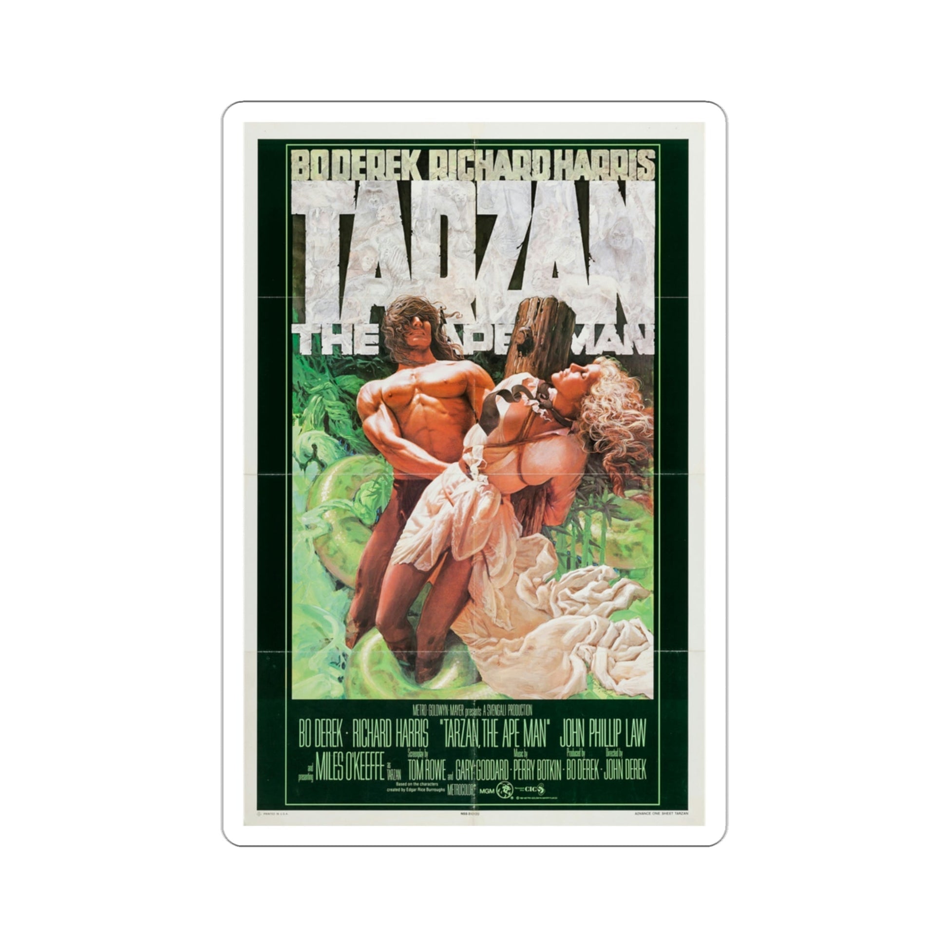 Tarzan, the Ape Man 1981 Movie Poster STICKER Vinyl Die-Cut Decal-3 Inch-The Sticker Space
