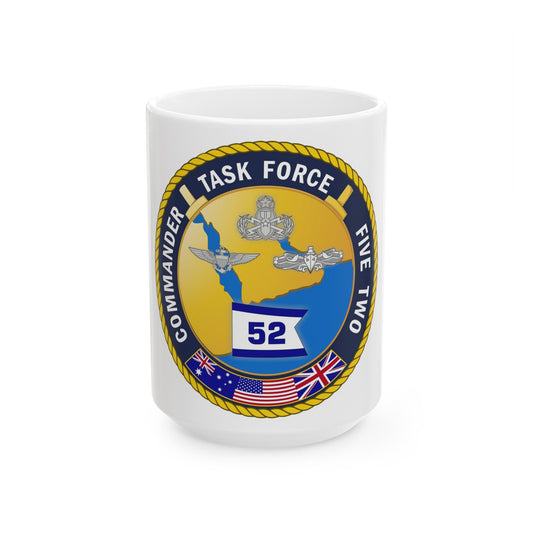 Task Force Five Two (U.S. Navy) White Coffee Mug-15oz-The Sticker Space