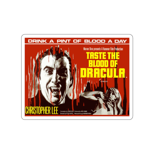 TASTE THE BLOOD OF DRACULA 1970 Movie Poster STICKER Vinyl Die-Cut Decal-White-The Sticker Space