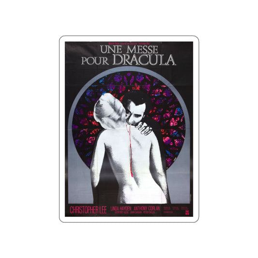TASTE THE BLOOD OF DRACULA (FRENCH) 1970 Movie Poster STICKER Vinyl Die-Cut Decal-White-The Sticker Space