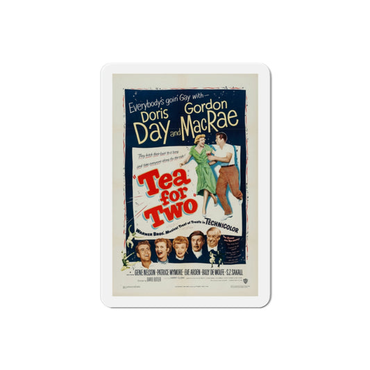 Tea for Two 1950 Movie Poster Die-Cut Magnet-2 Inch-The Sticker Space