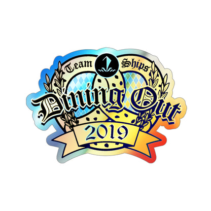 Team Ships Dining Out 2019 (U.S. Navy) Holographic STICKER Die-Cut Vinyl Decal-4 Inch-The Sticker Space