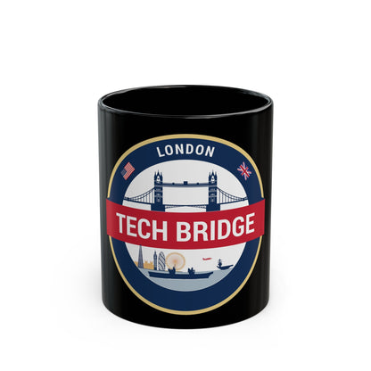 Tech Bridge London (U.S. Navy) Black Coffee Mug-11oz-The Sticker Space