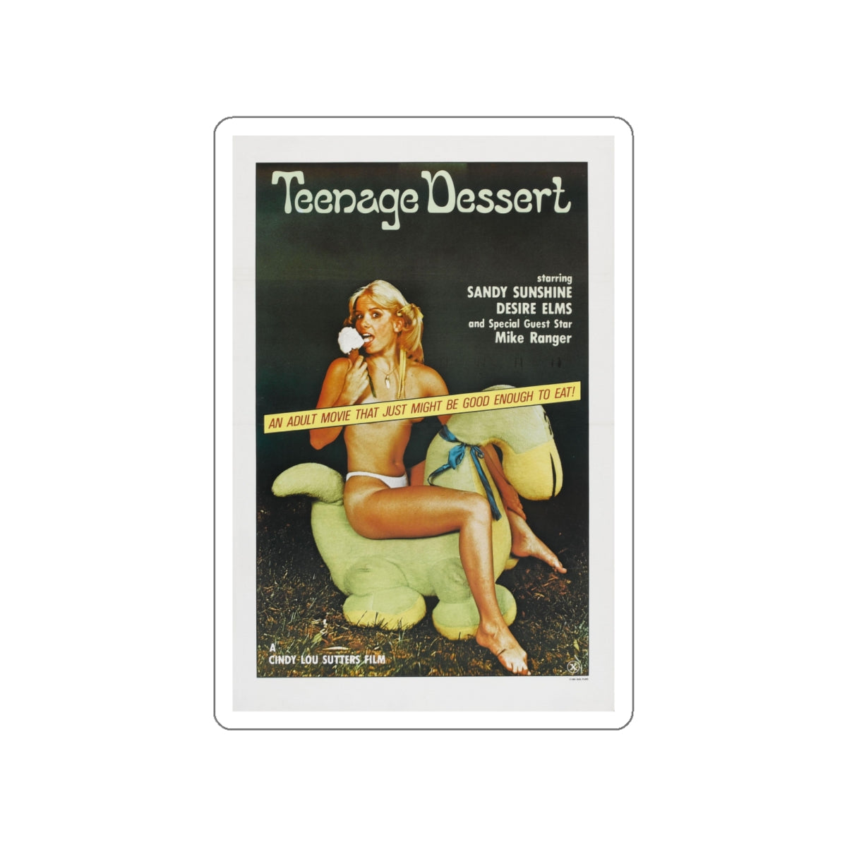 TEENAGE DESSERT 1976 Movie Poster STICKER Vinyl Die-Cut Decal-White-The Sticker Space