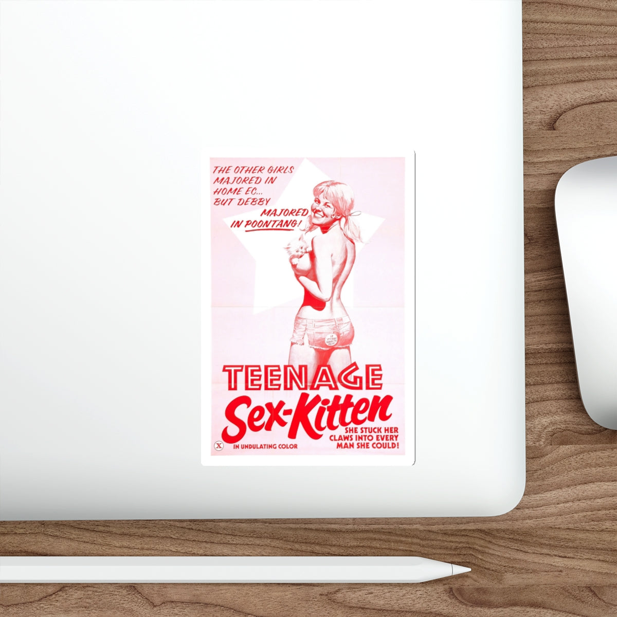 TEENAGE SEX-KITTEN 1975 Movie Poster STICKER Vinyl Die-Cut Decal-The Sticker Space