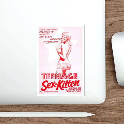 TEENAGE SEX-KITTEN 1975 Movie Poster STICKER Vinyl Die-Cut Decal-The Sticker Space