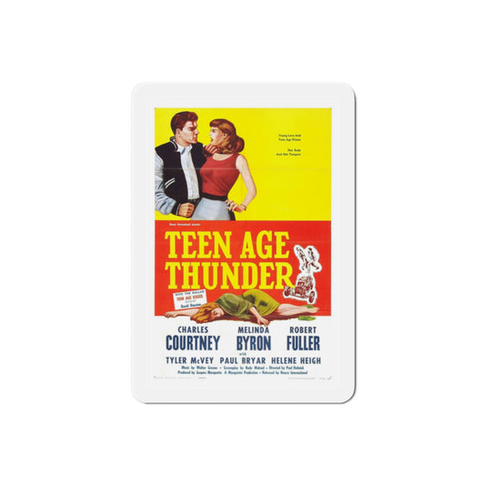 Teenage Thunder 1957 Movie Poster Die-Cut Magnet-2 Inch-The Sticker Space