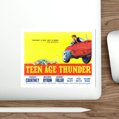 Teenage Thunder 1957 v2 Movie Poster STICKER Vinyl Die-Cut Decal-The Sticker Space