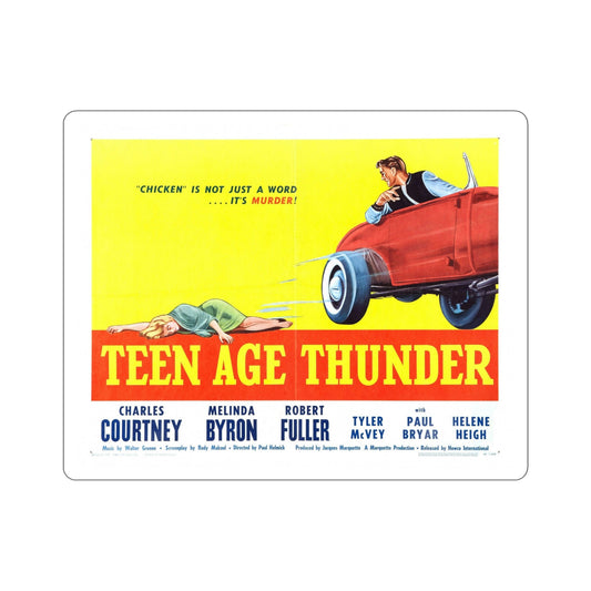 Teenage Thunder 1957 v2 Movie Poster STICKER Vinyl Die-Cut Decal-6 Inch-The Sticker Space