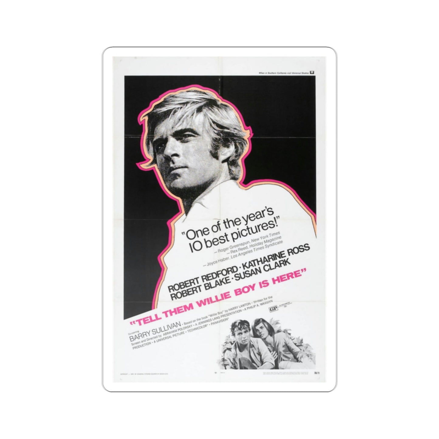 Tell Them Willie Boy Is Here 1969 Movie Poster STICKER Vinyl Die-Cut Decal-2 Inch-The Sticker Space