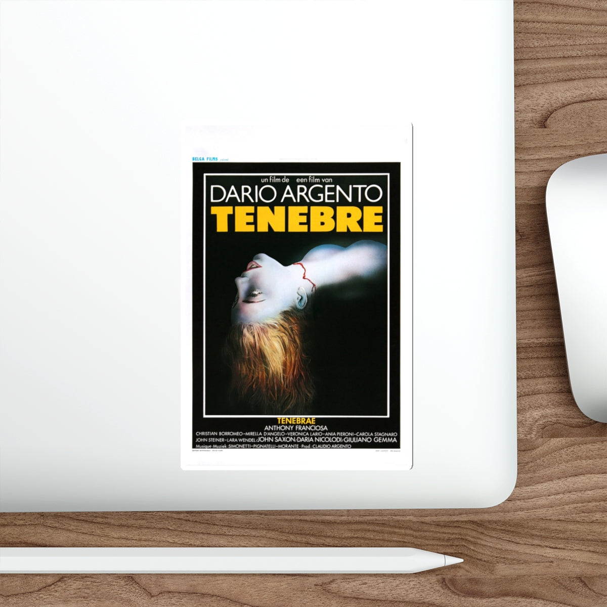 TENEBRE (BELGIAN) 1982 Movie Poster STICKER Vinyl Die-Cut Decal-The Sticker Space