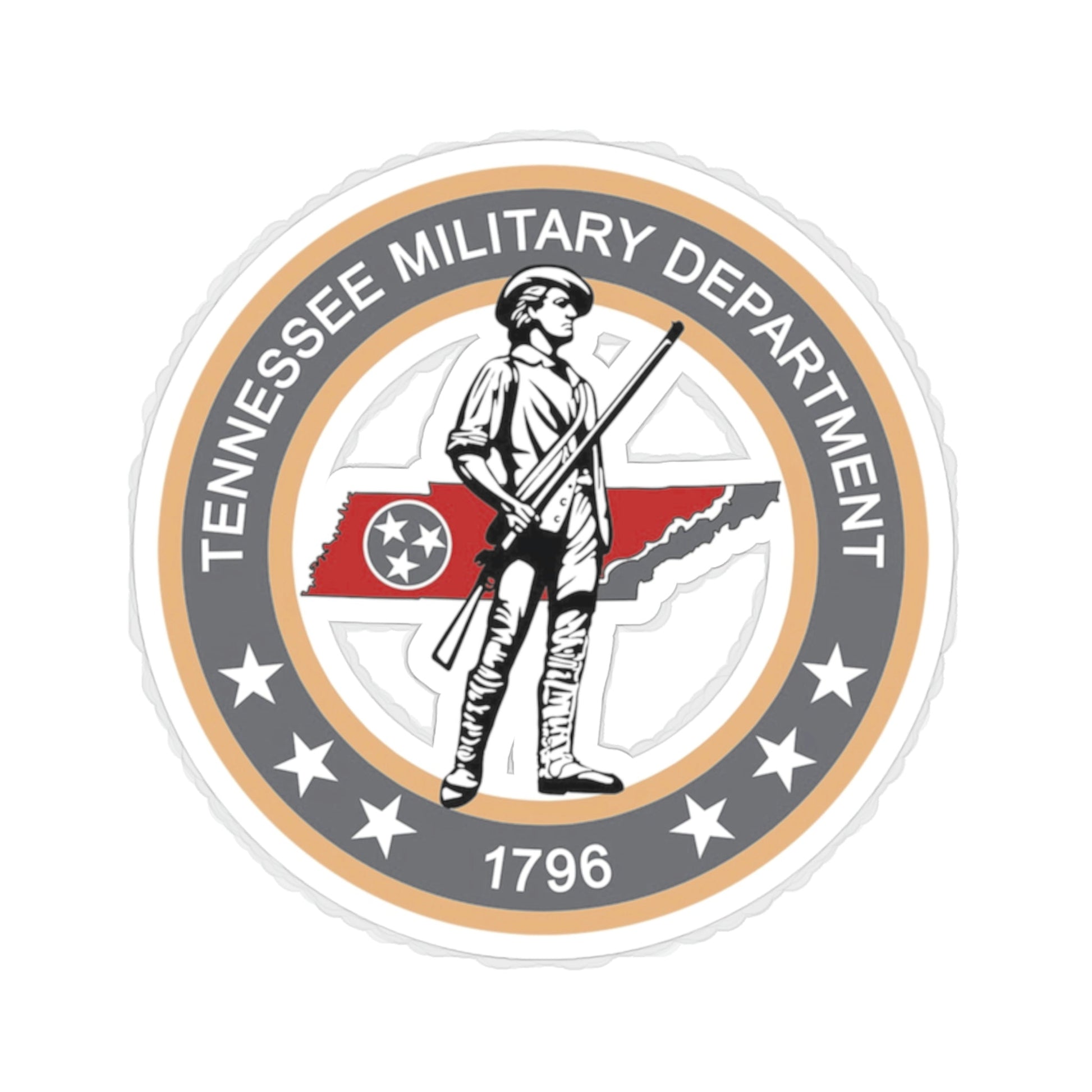 Tennessee Military Department Seal STICKER Vinyl Die-Cut Decal-2 Inch-The Sticker Space