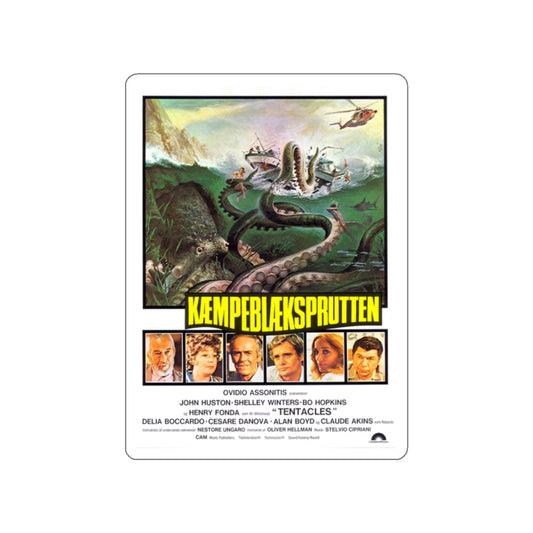 TENTACLES (DANISH) 1977 Movie Poster STICKER Vinyl Die-Cut Decal-White-The Sticker Space