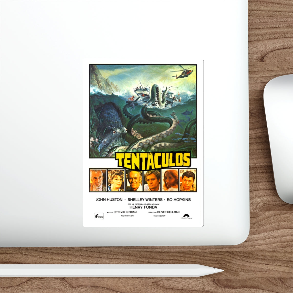 TENTACLES (SPAIN) 1977 Movie Poster STICKER Vinyl Die-Cut Decal-The Sticker Space