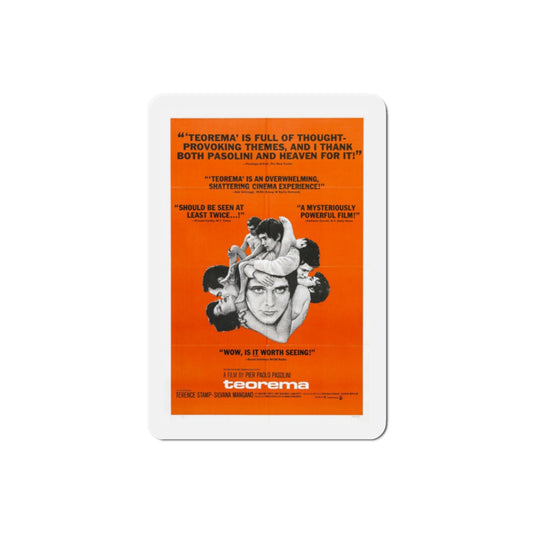 Teorema 1969 Movie Poster Die-Cut Magnet-2 Inch-The Sticker Space