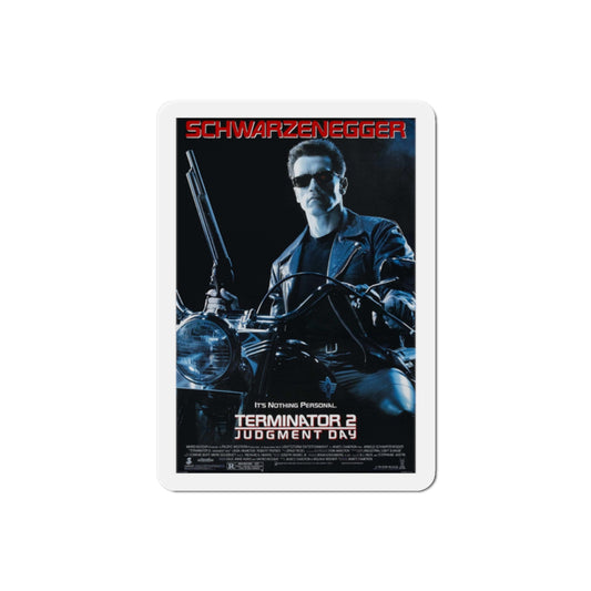 Terminator 2 Judgment Day 1991 Movie Poster Die-Cut Magnet-2" x 2"-The Sticker Space