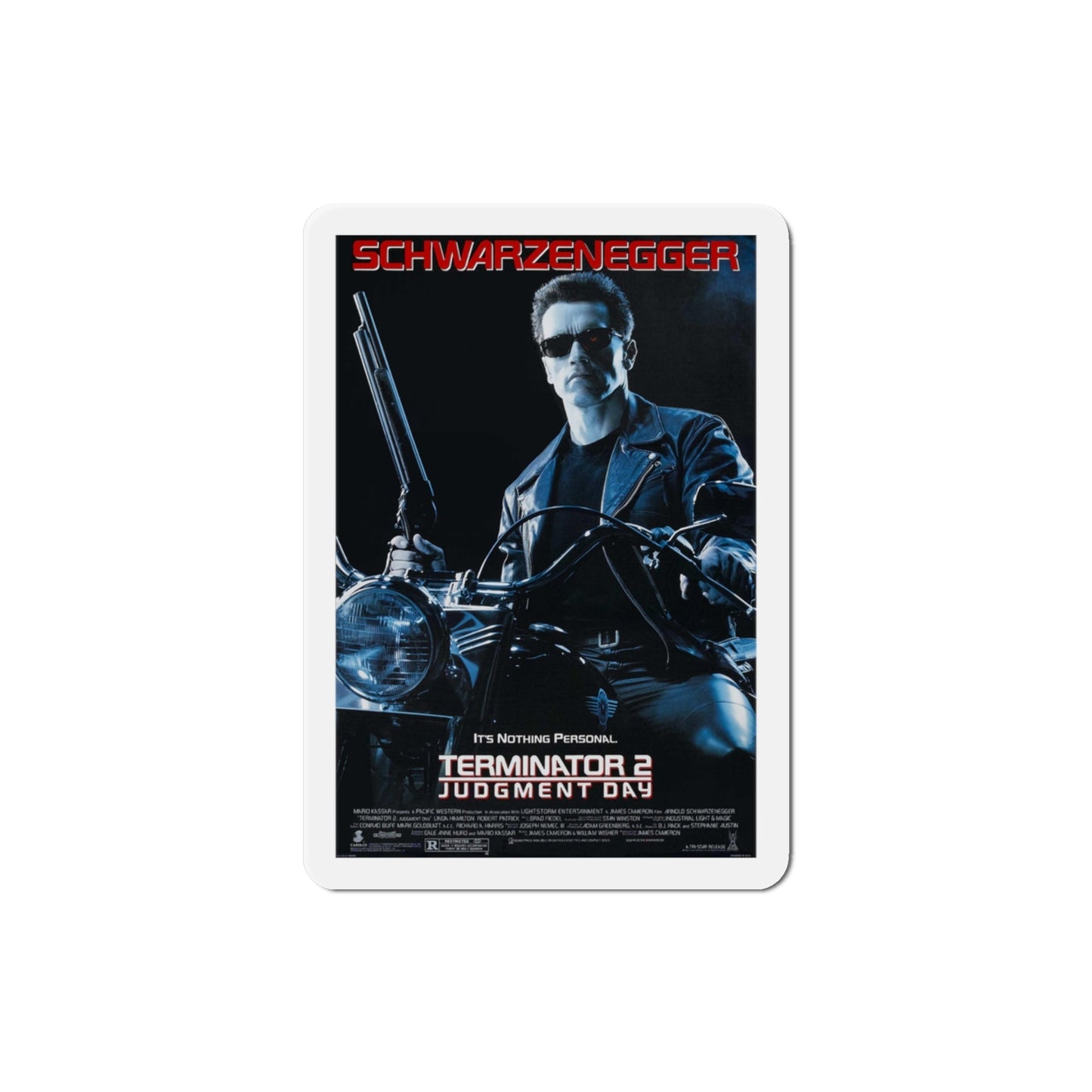 Terminator 2 Judgment Day 1991 Movie Poster Die-Cut Magnet-3" x 3"-The Sticker Space