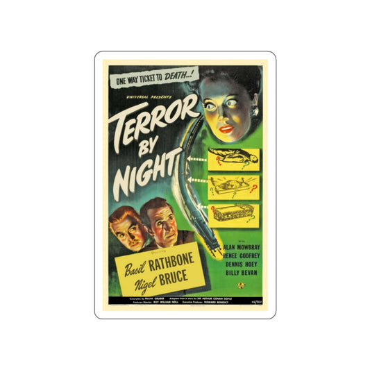 TERROR BY NIGHT 1946 Movie Poster STICKER Vinyl Die-Cut Decal-White-The Sticker Space